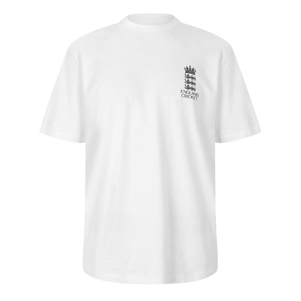 Castore Unisex Adult England Cricket Crest T-Shirt / White